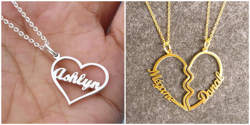 custom two name necklace with heart suppliers, personalized heart nameplate necklace vendors custom two name necklace with heart suppliers, personalized heart nameplate necklace vendors